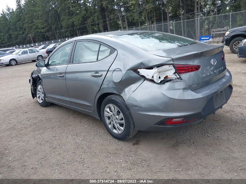 2019 HYUNDAI ELANTRA SE - KMHD74LF4KU806726