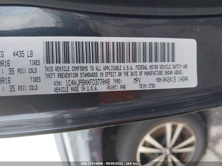 2015 JEEP PATRIOT SPORT - 1C4NJPBAXFD377048