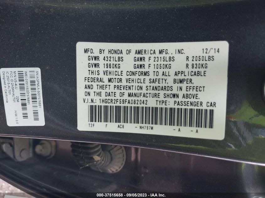 2015 HONDA ACCORD SEDAN SPORT - 1HGCR2F59FA082042