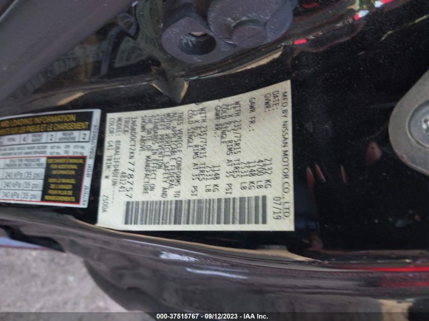2019 NISSAN FRONTIER S - 1N6BD0CT2KN778757