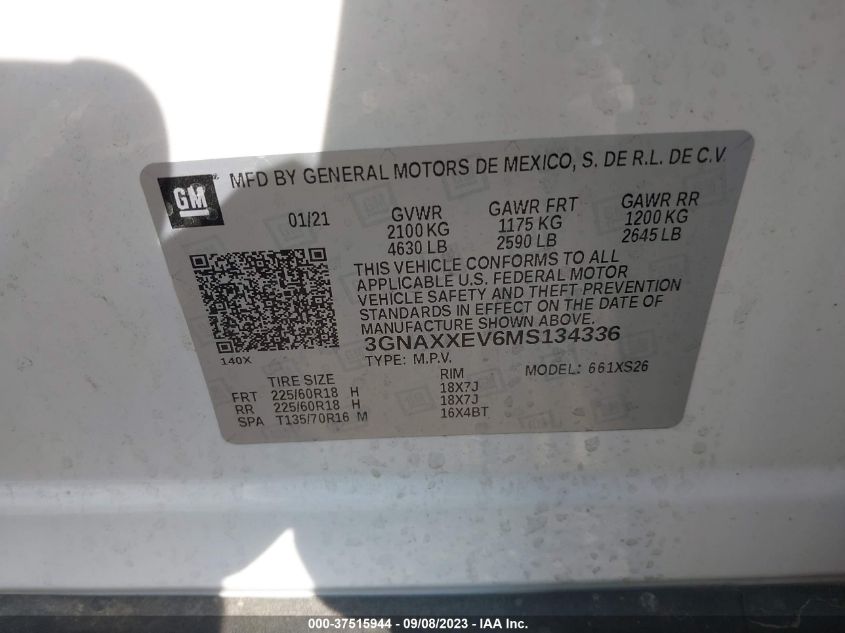 2021 CHEVROLET EQUINOX PREMIER - 3GNAXXEV6MS134336