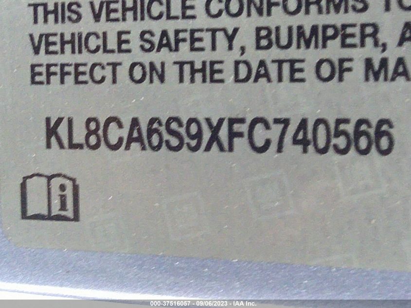 2015 CHEVROLET SPARK LS - KL8CA6S9XFC740566