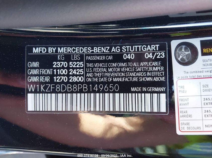 W1KZF8DB8PB149650 Mercedes-Benz E-Class E 350 9