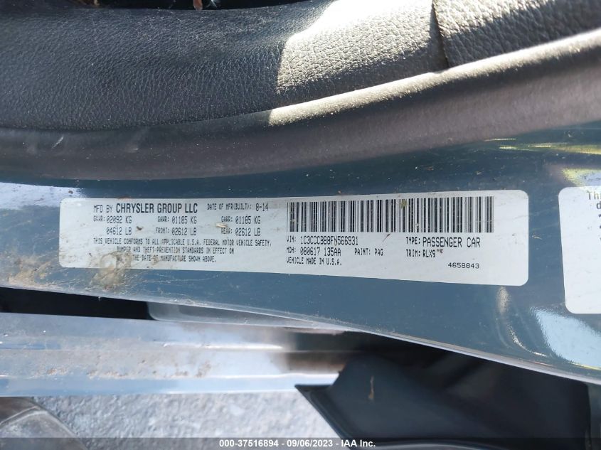 2015 CHRYSLER 200 S - 1C3CCCBB8FN566931