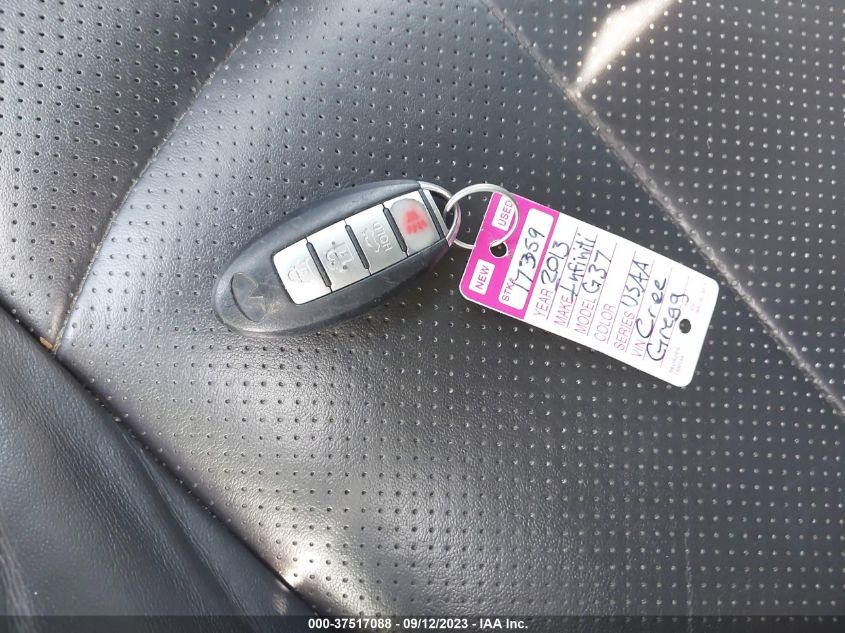 2013 INFINITI G37X - JN1CV6AR8DM769670