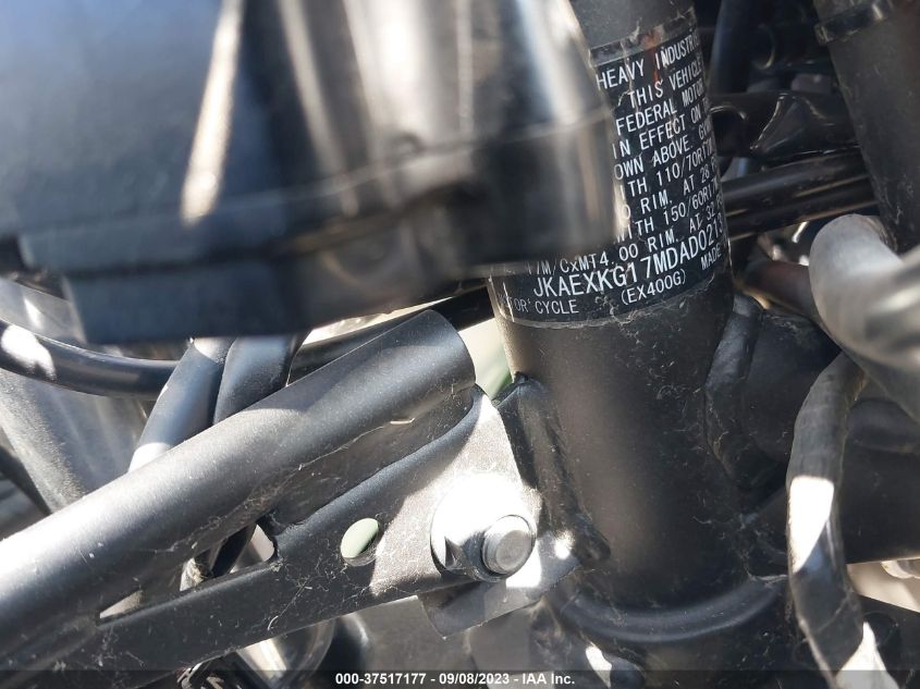 2021 KAWASAKI EX400 - JKAEXKG17MDAD0213