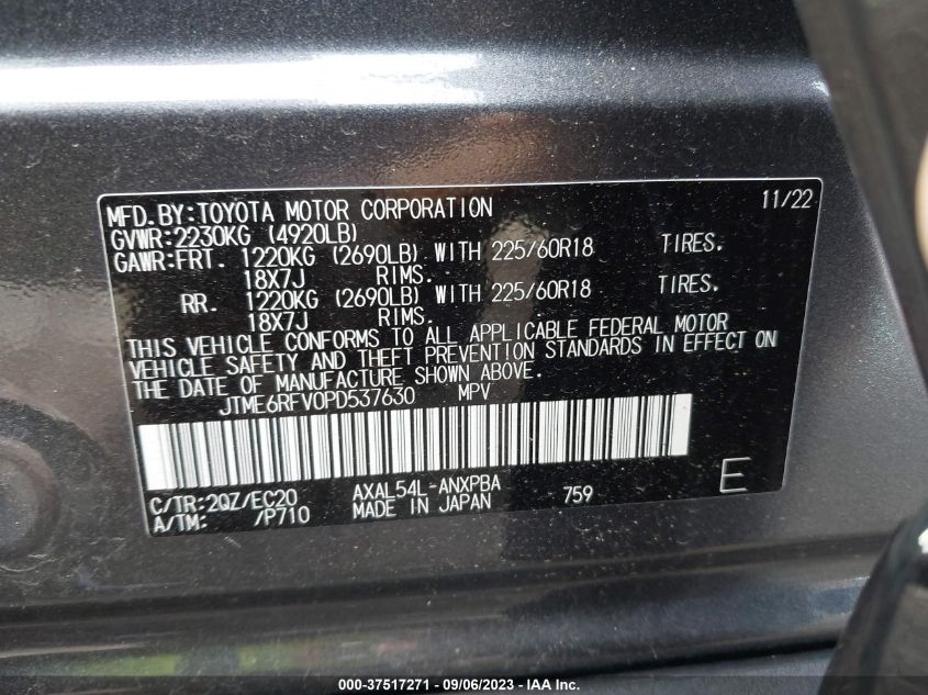 2023 TOYOTA RAV4 HYBRID XSE - JTME6RFV0PD537630