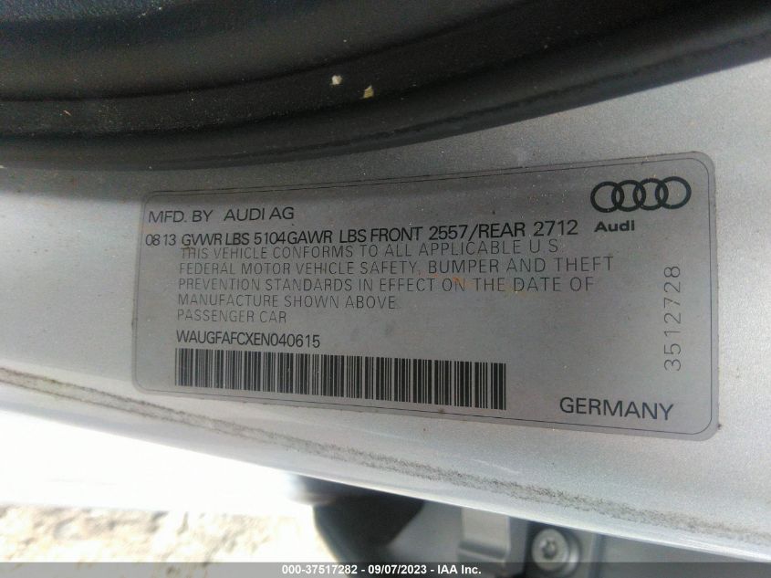 2014 AUDI A6 2.0T PREMIUM PLUS - WAUGFAFCXEN040615