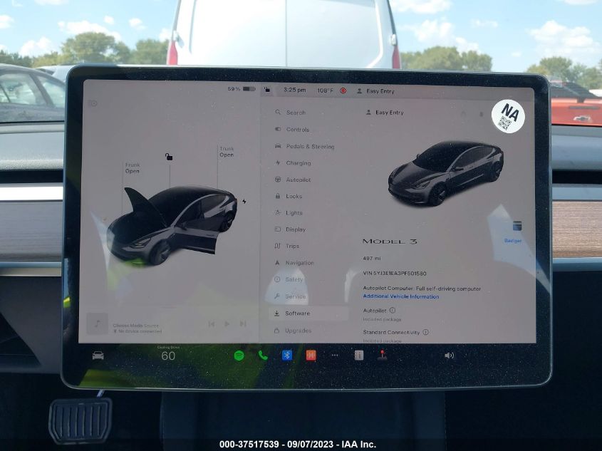 2023 TESLA MODEL 3 - 5YJ3E1EA3PF501580
