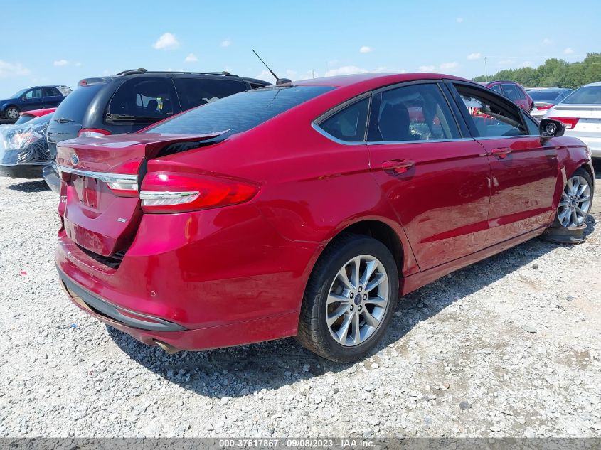 2017 FORD FUSION SE - 3FA6P0H72HR346284