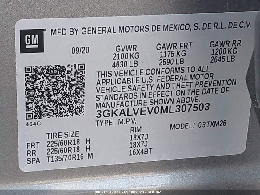 2021 GMC TERRAIN SLT - 3GKALVEV0ML307503