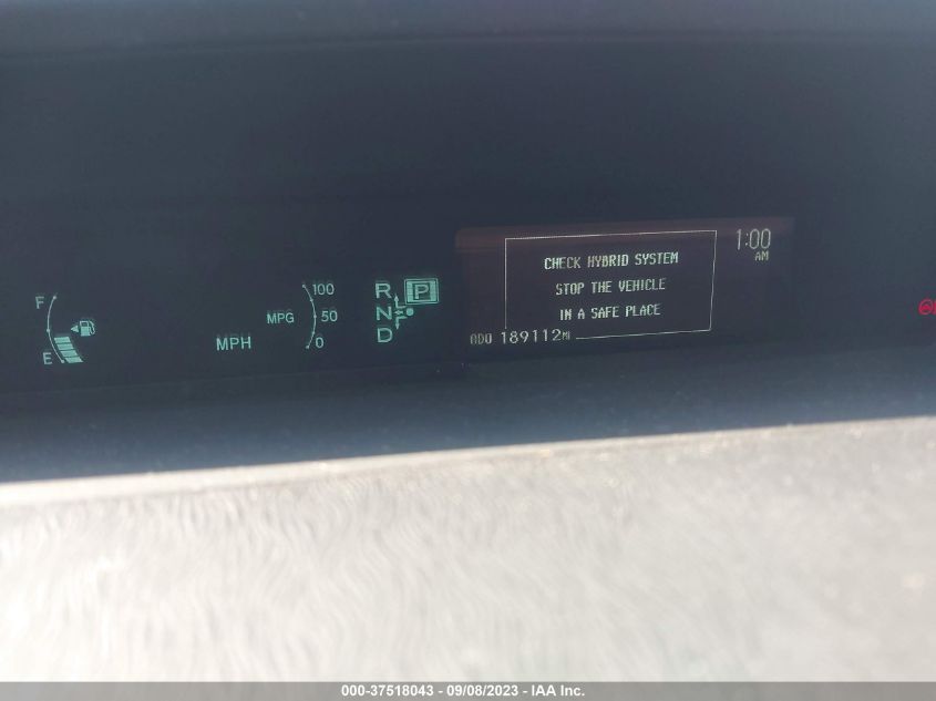 2013 TOYOTA PRIUS ONE/TWO/THREE/FOUR/FIVE - JTDKN3DU9D5589759