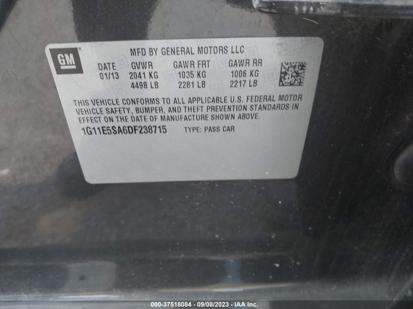 2013 CHEVROLET MALIBU 2LT - 1G11E5SA6DF238715