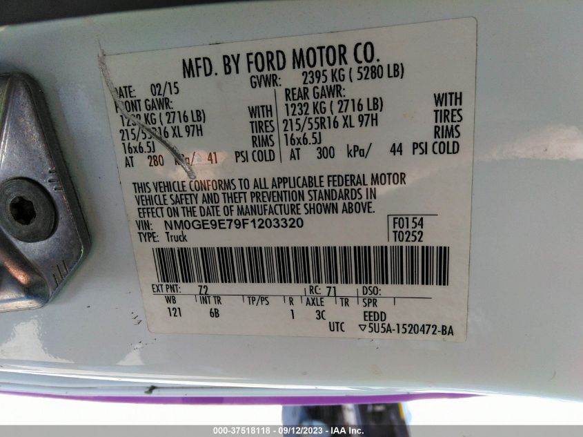 2015 FORD TRANSIT CONNECT WAGON XL - NM0GE9E79F1203320