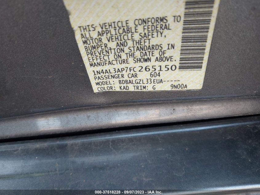 2015 NISSAN ALTIMA 2.5 S - 1N4AL3AP7FC265150