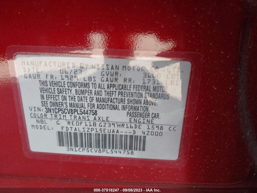 2023 NISSAN KICKS SV - 3N1CP5CV8PL544758