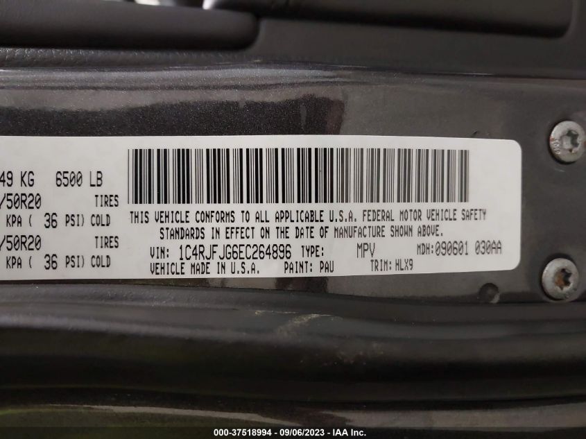 2014 JEEP GRAND CHEROKEE SUMMIT - 1C4RJFJG6EC264896