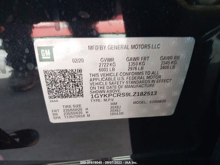 2020 CADILLAC XT6 FWD PREMIUM LUXURY - 1GYKPCRS9LZ182513