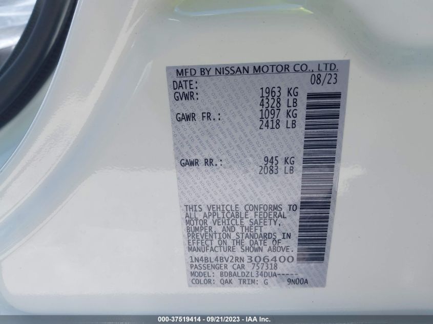 2024 NISSAN ALTIMA 2.5 S - 1N4BL4BV2RN306400