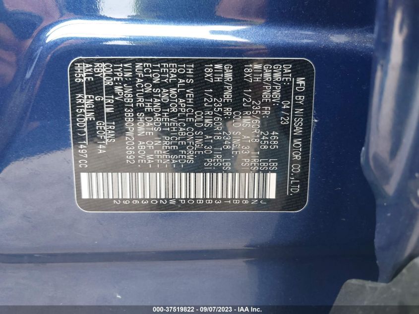 2023 NISSAN ROGUE SV - JN8BT3BB0PW203692