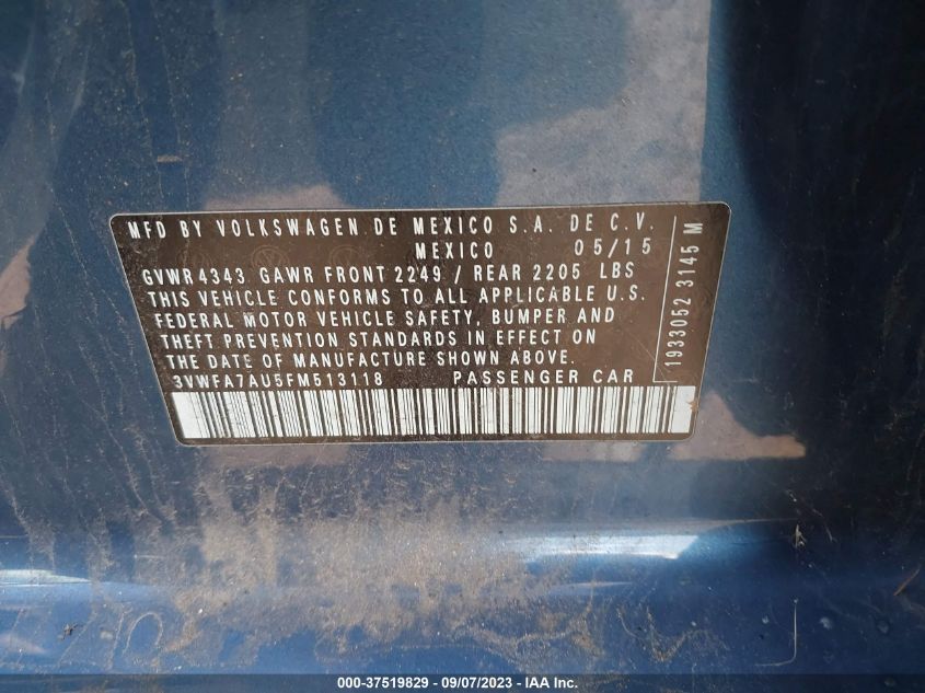 2015 VOLKSWAGEN GOLF SPORTWAGEN TDI SE 3VWFA7AU5FM513118