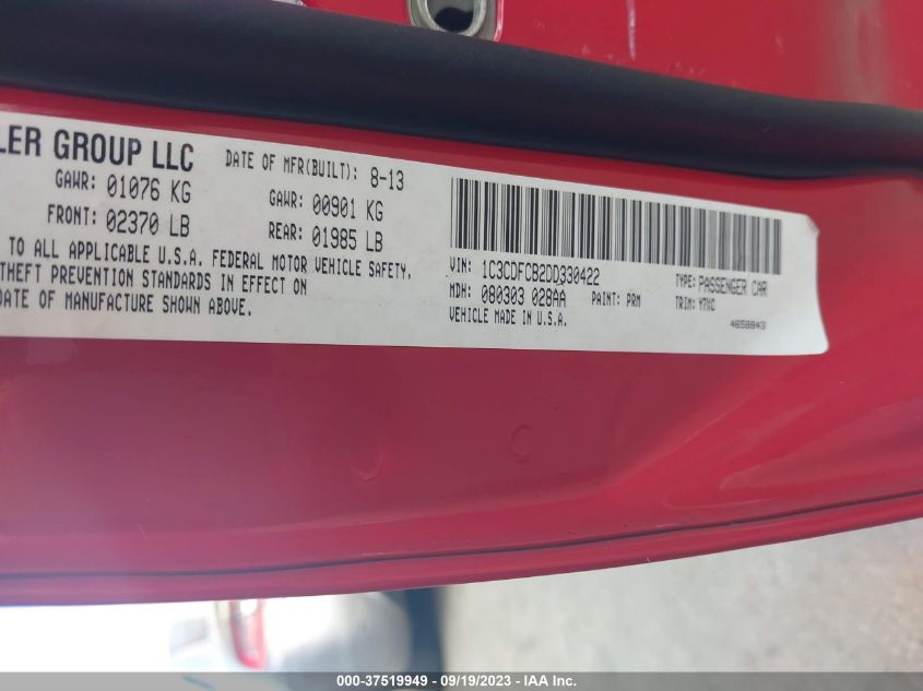 2013 DODGE DART GT - 1C3CDFCB2DD330422