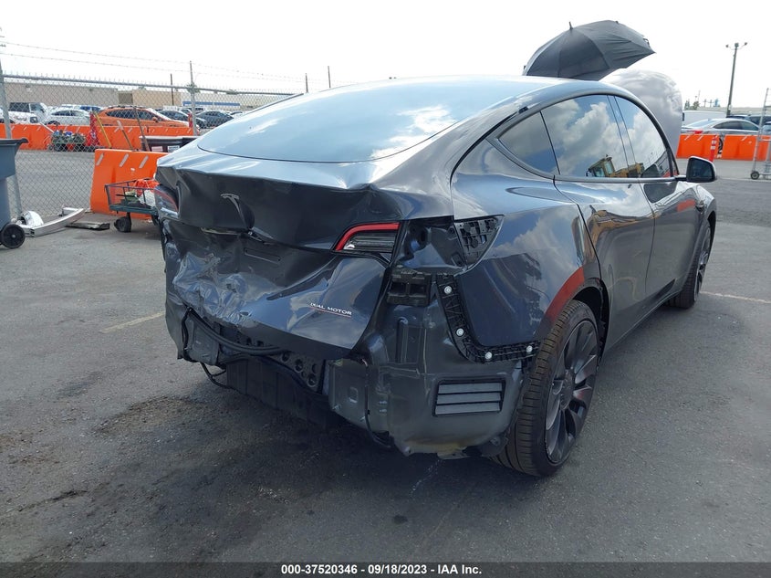 VIN 7SAYGDEF2NF398892 2022 TESLA MODEL Y PERFORMANCE