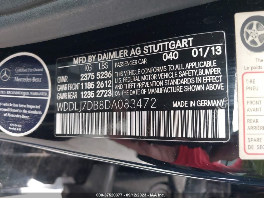 2013 MERCEDES-BENZ CLS 550 - WDDLJ7DB8DA083472