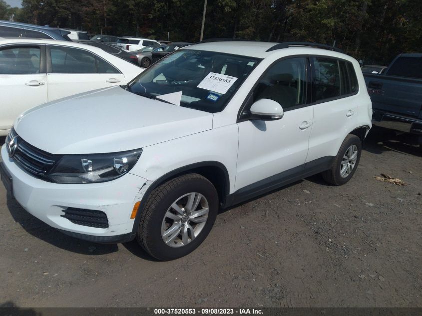 2016 VOLKSWAGEN TIGUAN S - WVGAV7AX3GW502515