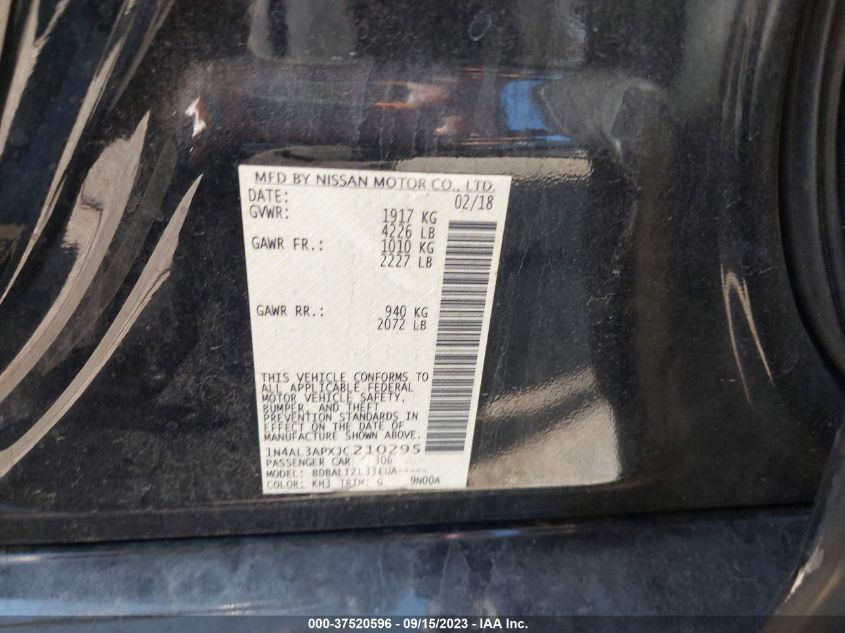 2018 NISSAN ALTIMA 2.5 SV - 1N4AL3APXJC210295
