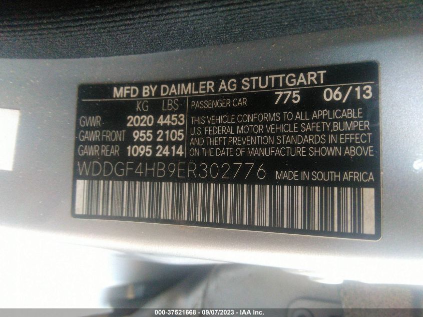 2014 MERCEDES-BENZ C 250 SPORT/LUXURY - WDDGF4HB9ER302776