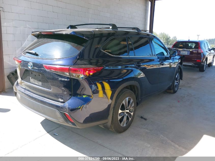 2020 TOYOTA HIGHLANDER HYBRID XLE - 5TDHBRCH0LS510496