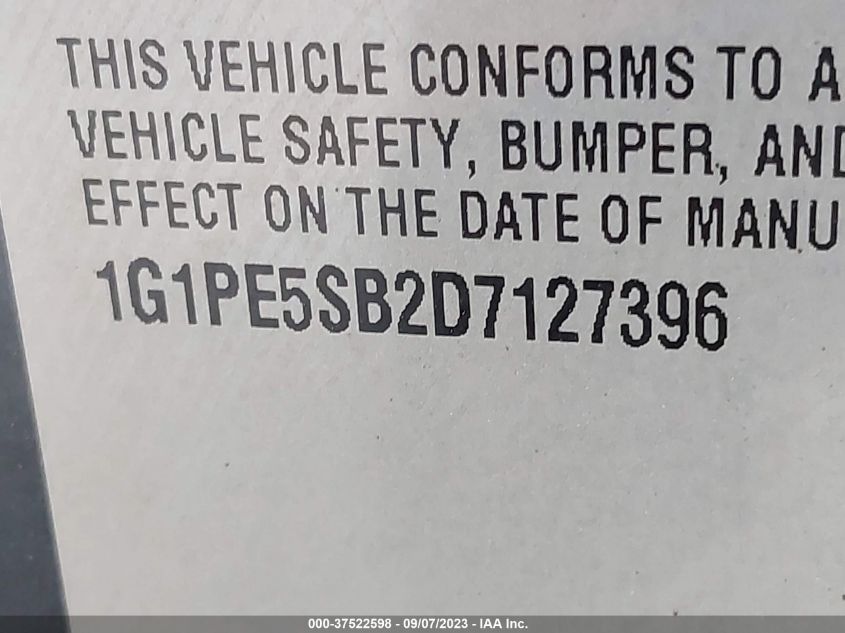 2013 CHEVROLET CRUZE 2LT - 1G1PE5SB2D7127396