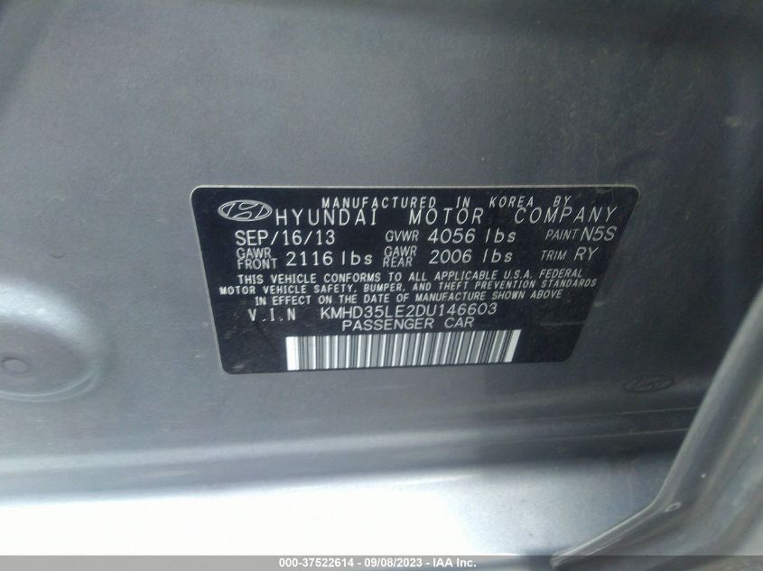 2013 HYUNDAI ELANTRA GT - KMHD35LE2DU146603