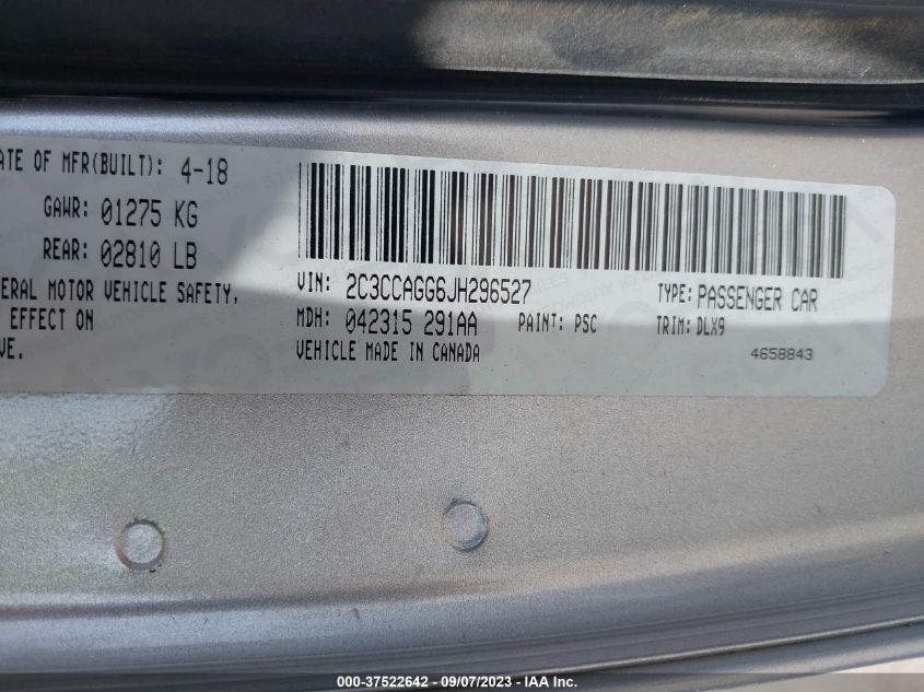 2018 CHRYSLER 300 S - 2C3CCAGG6JH296527