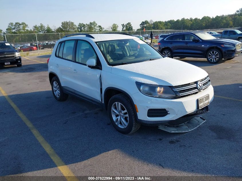 2016 VOLKSWAGEN TIGUAN S - WVGAV7AX8GW570664