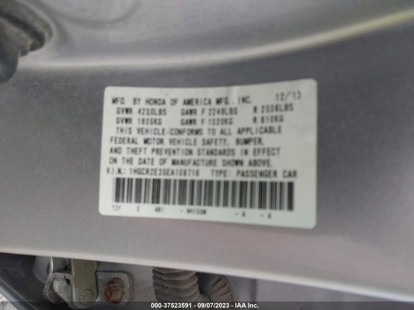 2014 HONDA ACCORD SEDAN LX - 1HGCR2E35EA108716
