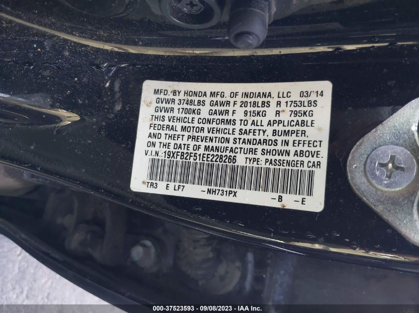 2014 HONDA CIVIC SEDAN LX - 19XFB2F51EE228266