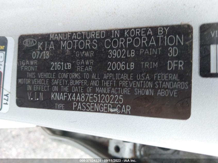 2014 KIA FORTE EX - KNAFX4A87E5120225