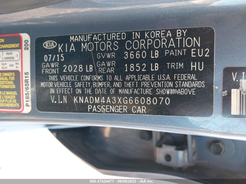 2016 KIA RIO LX - KNADM4A3XG6608070