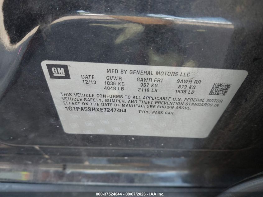 2014 CHEVROLET CRUZE LS - 1G1PA5SHXE7247464