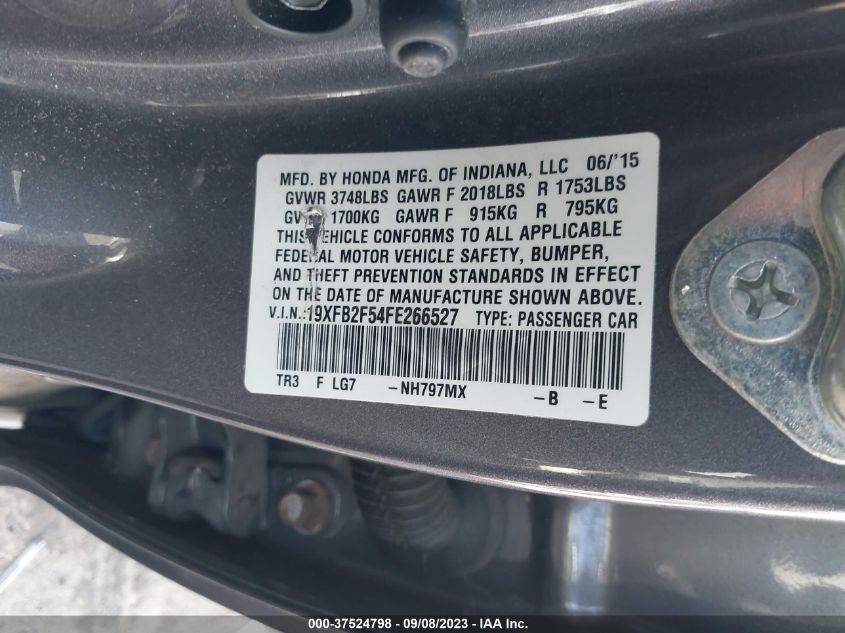 2015 HONDA CIVIC SEDAN LX - 19XFB2F54FE266527