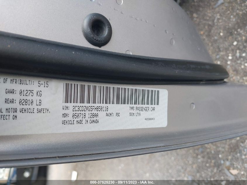 2015 DODGE CHALLENGER SXT - 2C3CDZAG5FH850118