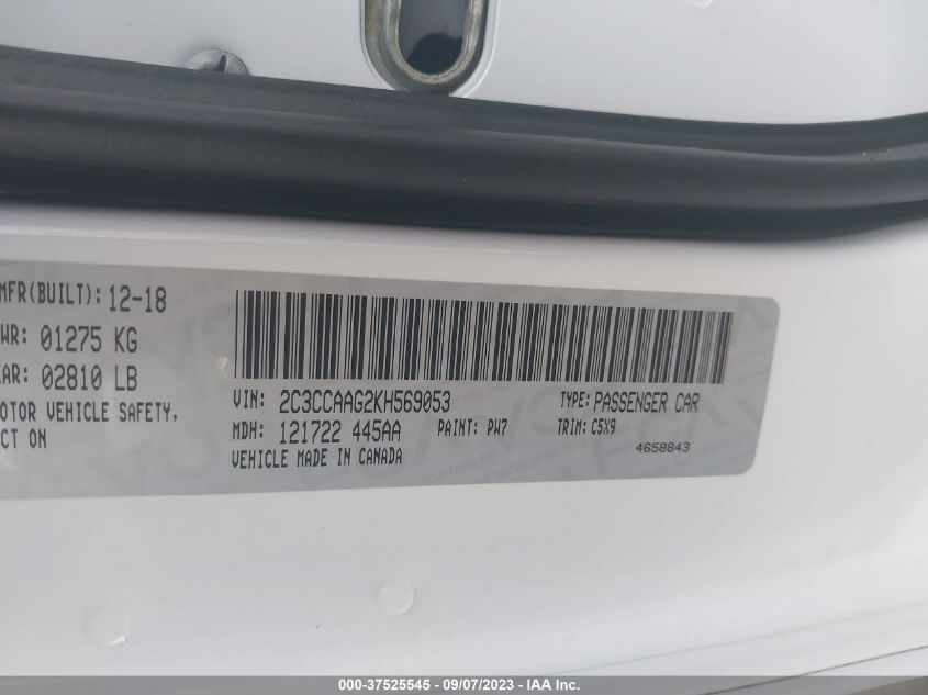 2019 CHRYSLER 300 TOURING - 2C3CCAAG2KH569053