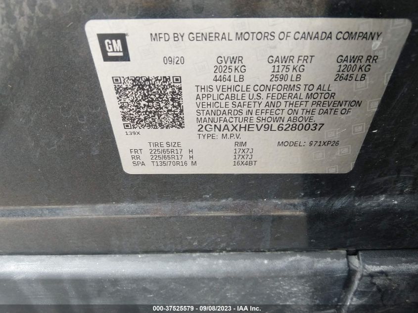 2020 CHEVROLET EQUINOX LS - 2GNAXHEV9L6280037
