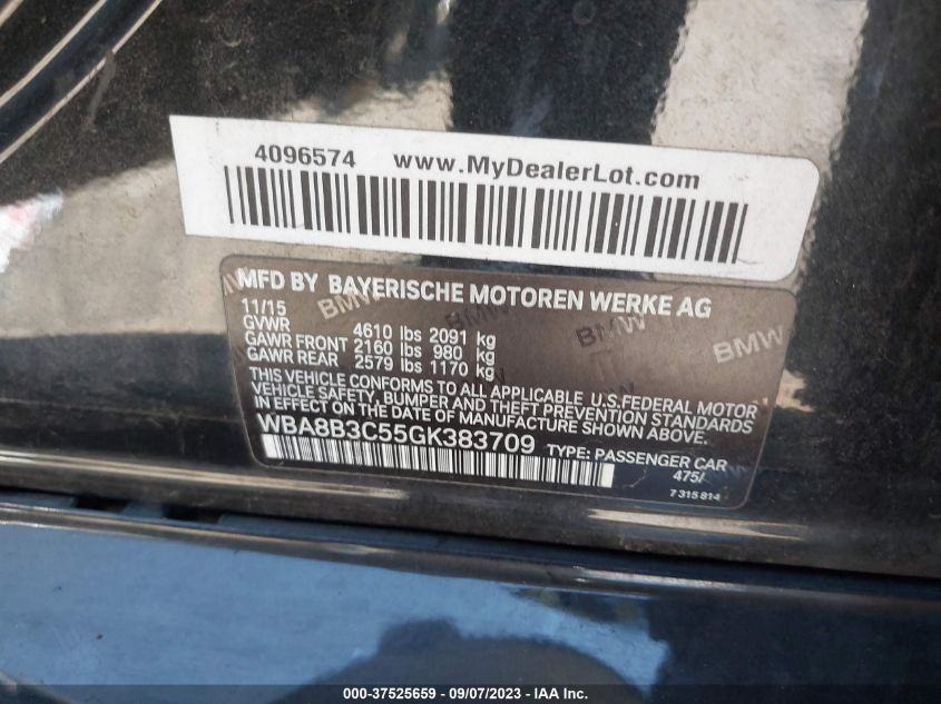 2016 BMW 340I - WBA8B3C55GK383709