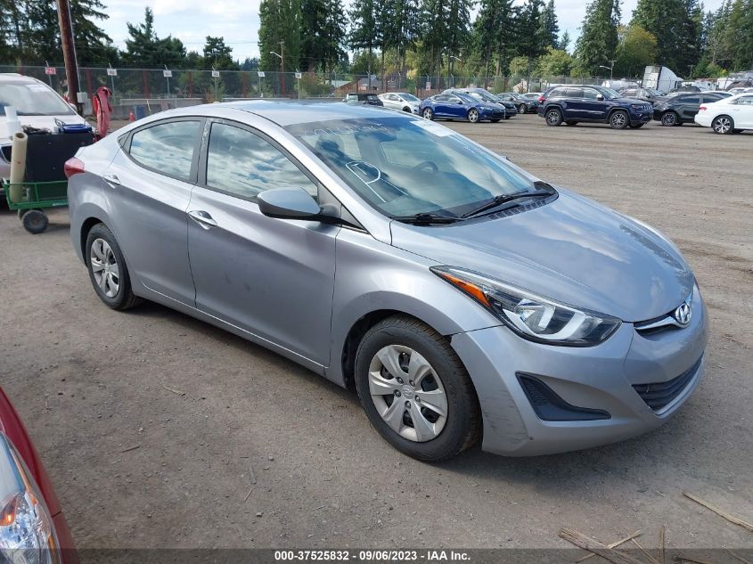 2016 HYUNDAI ELANTRA SE - 5NPDH4AE5GH702517