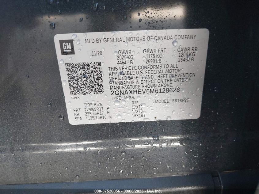 2021 CHEVROLET EQUINOX LS - 2GNAXHEV5M6128628