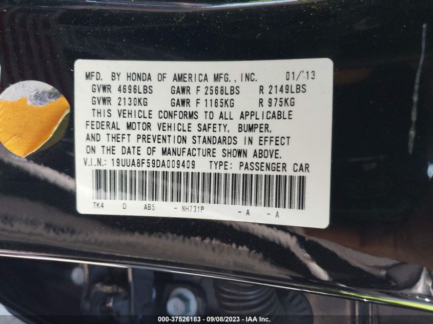 2013 ACURA TL TECH - 19UUA8F59DA009409
