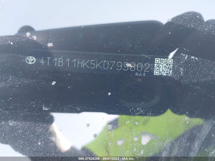 2019 TOYOTA CAMRY L/LE/XLE/SE/XSE - 4T1B11HK5KU799802
